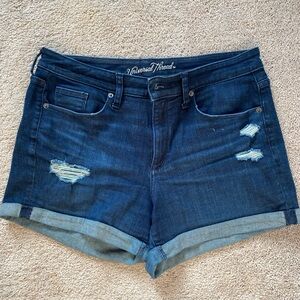 Universal Thread Blue Jean Shorts High-Waisted Cuffed